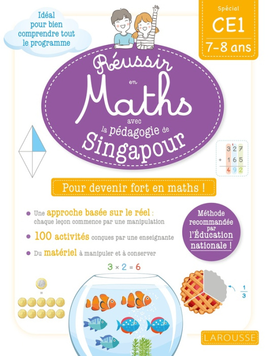 Emprunter Mathématiques CE1 Réussir en maths avec Montessori et la pédagogie de Singapour. Edition 2019 livre