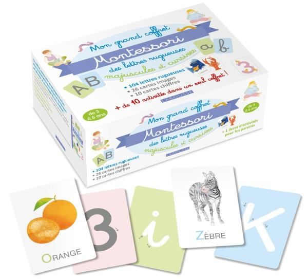 Emprunter Mon grand coffret Montessori des lettres rugueuses. Majuscules et cursives. Avec 104 lettres rugueus livre
