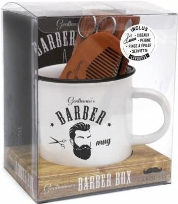 Emprunter Gentlemen's barber box. Avec 1 paire des ciseaux, 1 peigne, 1 pince à épiler, 1 serviette, 1 mug livre