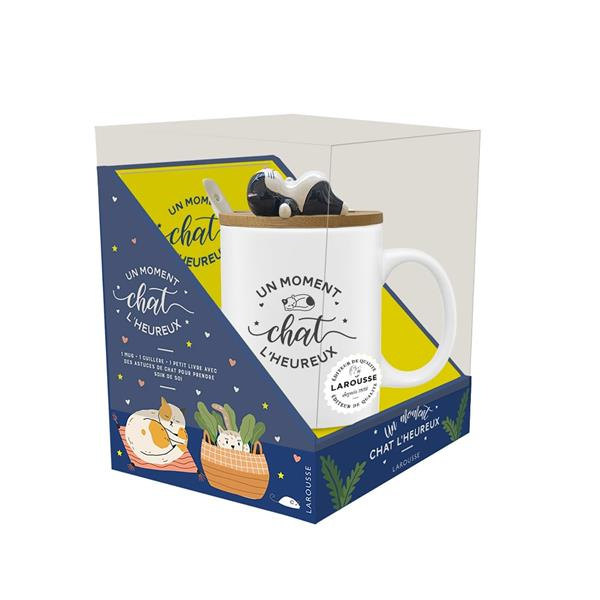 Emprunter Coffret Un moment chat l'heureux. Avec 1 mug, 1 cuillère et 1 petit livre avec des astuces de chat p livre