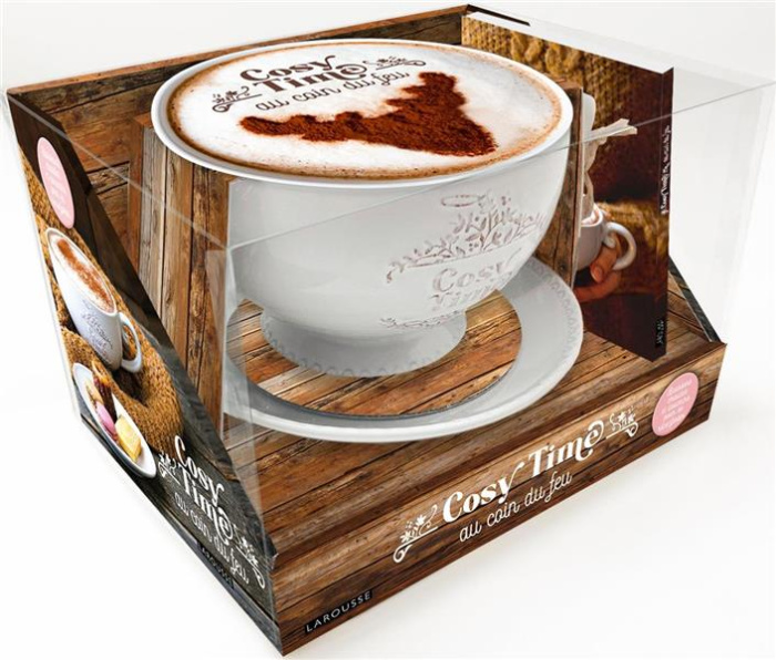 Emprunter Cosy time au coin du feu. Coffret avec 1 tasse en céramique, 1 assiette assortie et 1 livre de recet livre