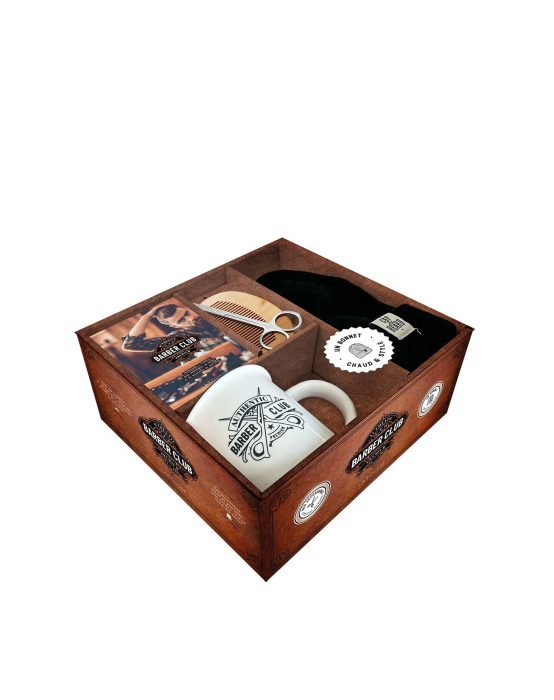 Emprunter Authentic Barber Club Premium. Coffret avec un peigne en bois, un mug en céramique, un beau bonnet, livre