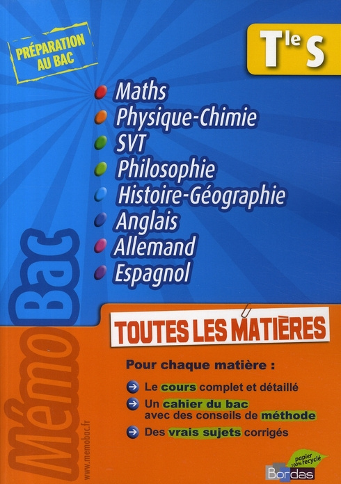 Emprunter Toutes les matières Tle S livre