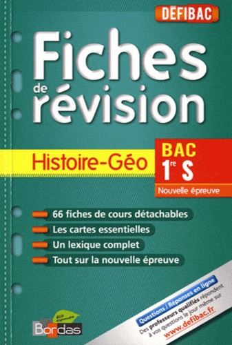 Emprunter Histoire-Géo Bac 1e S. Fiches de révision livre