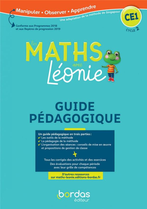 Emprunter Les maths avec Léonie CE1. Guide pédagogique, Edition 2020 livre
