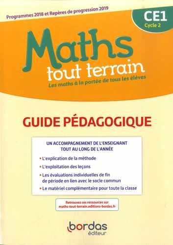Emprunter Mathématiques CE1 Cycle 2 Maths tout terrain. Guide pédagogique, Edition 2020 livre