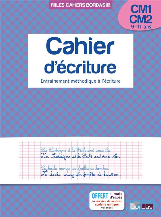Emprunter Cahier d'écriture CM1-CM2 9-11 ans. Entraînement méthodique à l'écriture livre