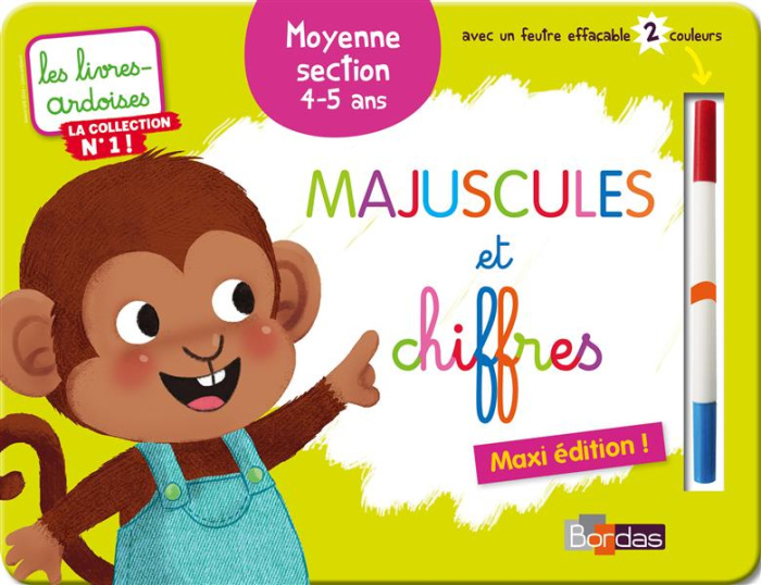 Emprunter Majuscules et chiffres. Moyenne section 4-5 ans, avec un feutre effaçable 2 couleurs livre