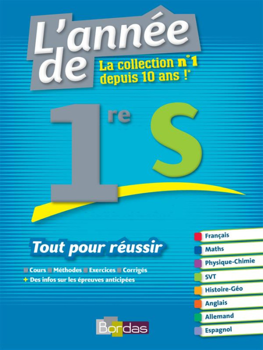 Emprunter L'année de 1re S. Edition 2016 livre