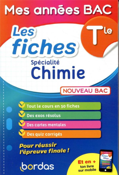 Emprunter Les fiches spécialité chimie Tle. Edition 2021 livre