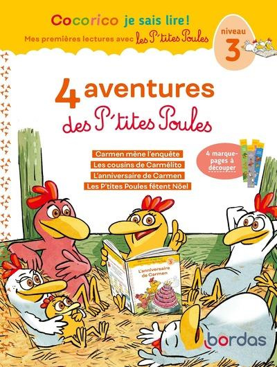 Emprunter 4 aventures des P'tites Poules - Niveau 3. Carmen mène l'enquête ; Les cousins de Carmélito ; L'anni livre