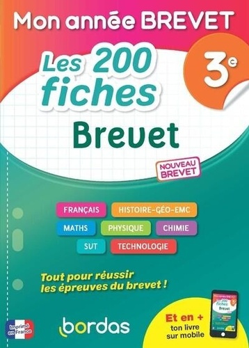 Emprunter Les 200 fiches Brevet 3e. Edition 2024 livre