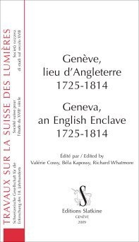 Emprunter GENEVE LIEU D'ANGLETERRE 1725-1814. GENEVA, AN ENGLISH ENCLAVE 1725-1814 livre