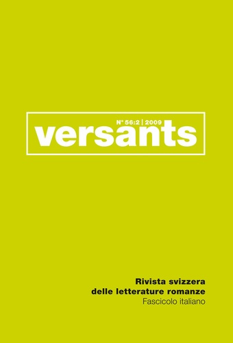 Emprunter REVUE VERSANTS N 56/2 : FASCICULE ITALIEN. LETTERE D'AMORE LUNGO I SECOLI. livre