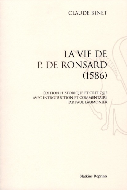 Emprunter LA VIE DE PIERRE DE RONSARD (1586) livre