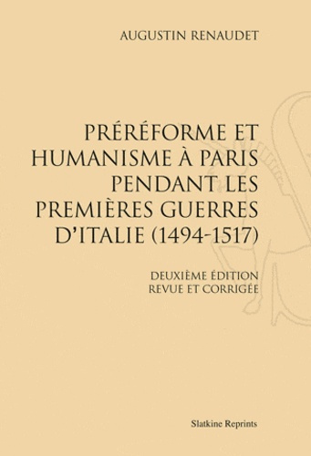 Emprunter PREREFORME ET HUMANISME A PARIS PENDANT LES PREMIERES GUERRES D'ITALIE (1494-1517) livre