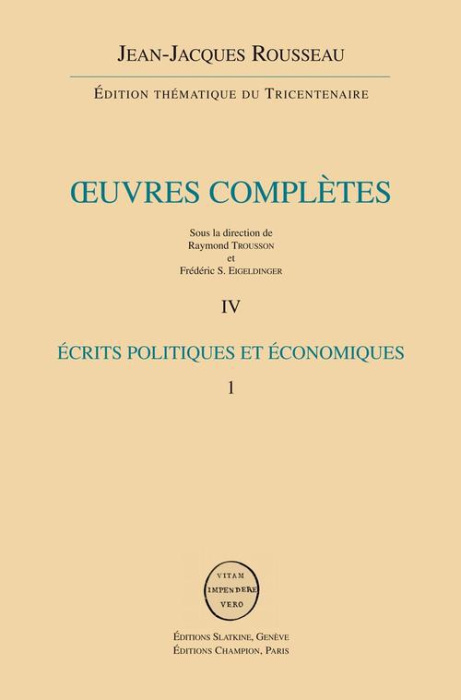 Emprunter ECRITS POLITIQUES ET ECONOMIQUES VOL 1 : DEPECHES DE VENISE - DISCOURS SCIENCES ET ARTS livre