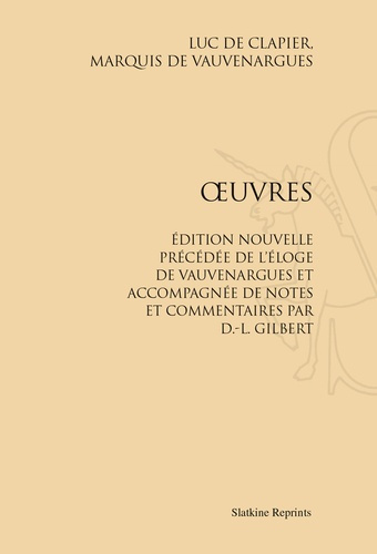 Emprunter OEUVRES. AVEC NOTES ET COMMENTAIRES PAR D.-L. GILBERT. (1857) livre
