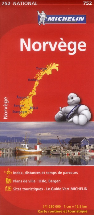 Emprunter NORVEGE 11752 CARTE NATIONAL MICHELIN KAART livre