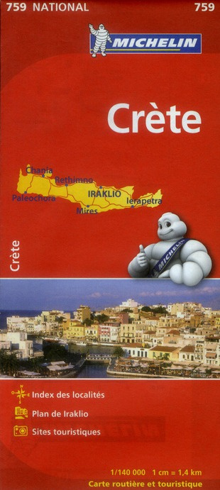 Emprunter CRETE 11759 CARTE ' NATIONAL ' 2011 MICHELIN KAART livre