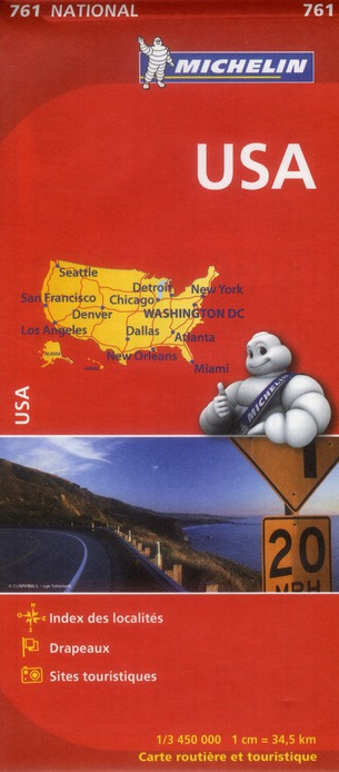 Emprunter USA 11761 CARTE ' NATIONAL ' MICHELIN KAART livre