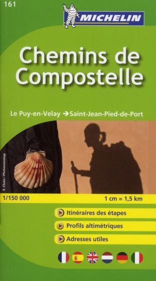 Emprunter CHEMIN DE COMPOSTELLE 11161 CARTE MICHELIN KAART livre