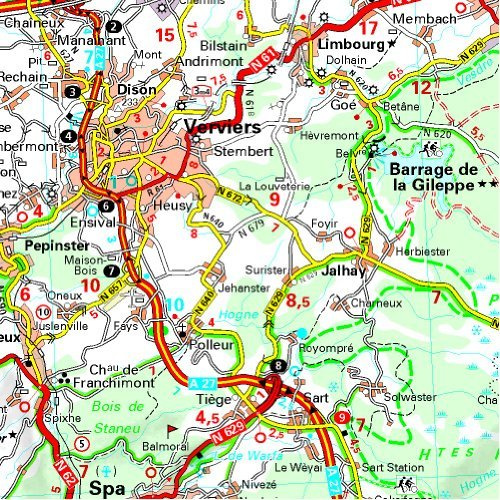 Emprunter LIEGE 11376 LUIK CARTE PROV. BELG. MICHELIN KAART livre