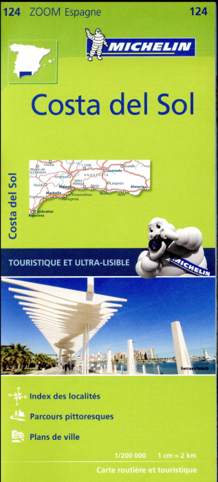Emprunter COSTA DEL SOL 11124 CARTE ZOOM MICHELIN KAART livre