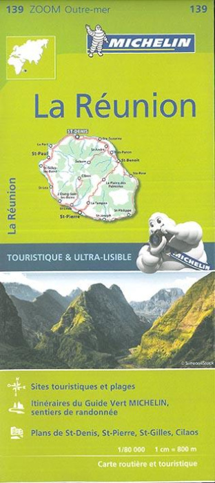 Emprunter LA REUNION 11139 CARTE ZOOM MICHELIN KAART livre