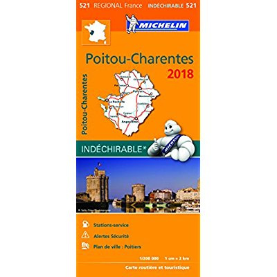 Emprunter 521 Poitou Charentes 2018 indéchirable 1:200000 livre