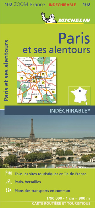 Emprunter PARIS ET SES ALENTOURS 17102 CARTE MICHELIN KAART livre