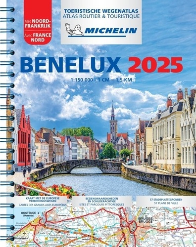 Emprunter Atlas Benelux 2025 - Atlas Routier et Touristique (A4-Spirale) livre