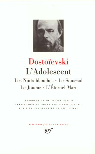 Emprunter L'Adolescent. Les Nuits blanches ; Le Sous-sol ; Le Joueur ; L'Eternel mari livre