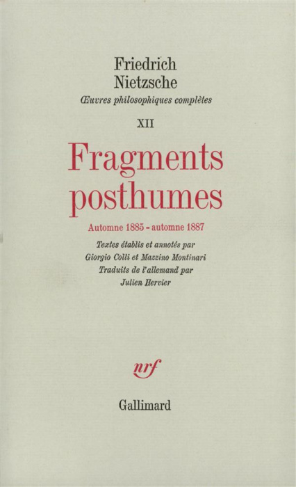Emprunter FRAGMENTS POSTHUME N12 livre