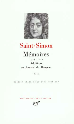 Emprunter MEMOIRES. Tome 8, 1721-1723, Additions au journal de Dangeau livre
