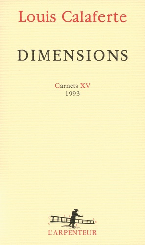 Emprunter Dimensions . Carnets XV, 1993 livre