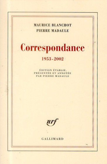 Emprunter Correspondance 1953-2002 livre