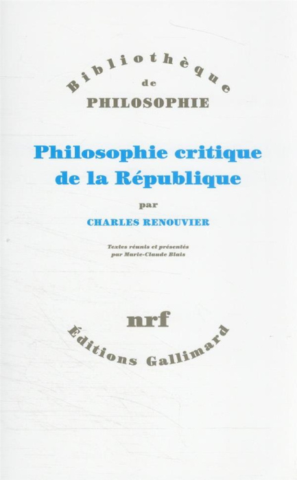 Emprunter Philosophie critique de la République livre