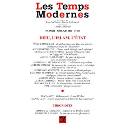 Emprunter Les Temps Modernes N° 683, Avril-juin 2015 : Dieu, l'islam, l'Etat livre