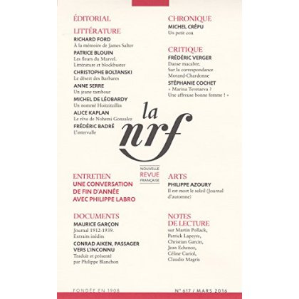 Emprunter La Nouvelle Revue Française N° 617, Mars 2016 livre