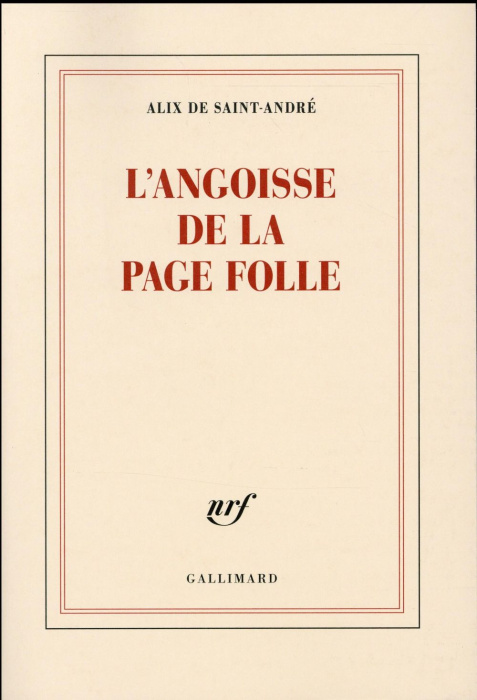 Emprunter L'angoisse de la page folle livre