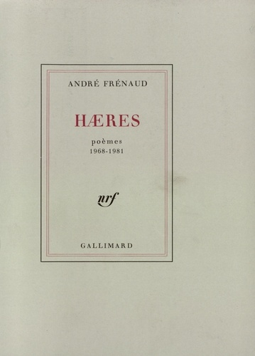 Emprunter Haeres. Poèmes, 1968-1981 livre