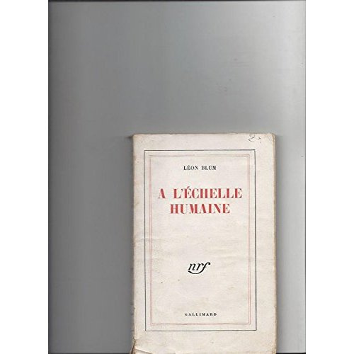Emprunter A L'ECHELLE HUMAINE livre