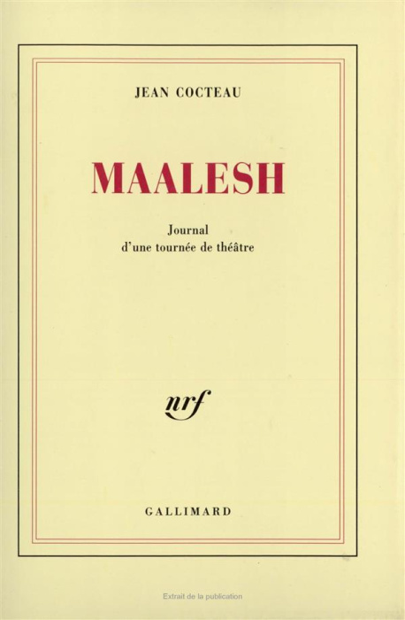 Emprunter Maalesh. Journal d'une tournée de théâtre livre