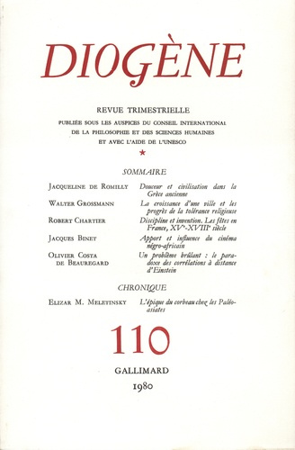 Emprunter Diogène N° 110 livre
