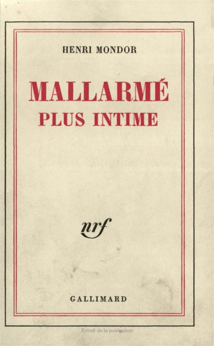 Emprunter Mallarmé plus intime livre