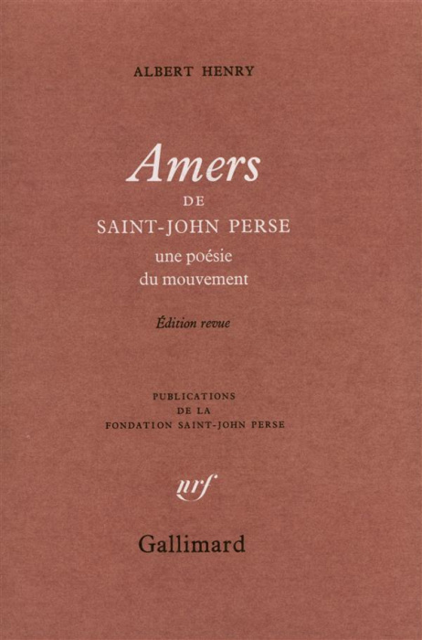 Emprunter Amers, de Saint-John Perse. Une poésie du mouvement livre
