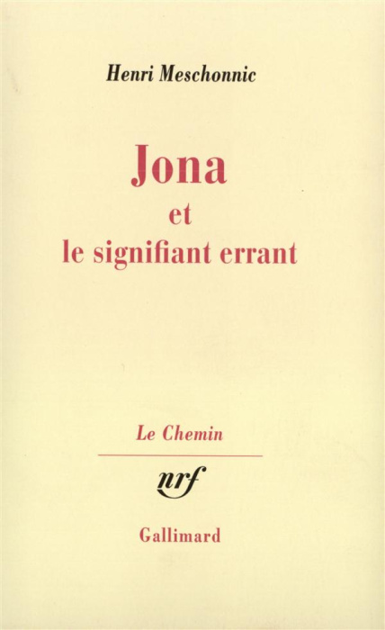 Emprunter Jona et le signifiant errant livre