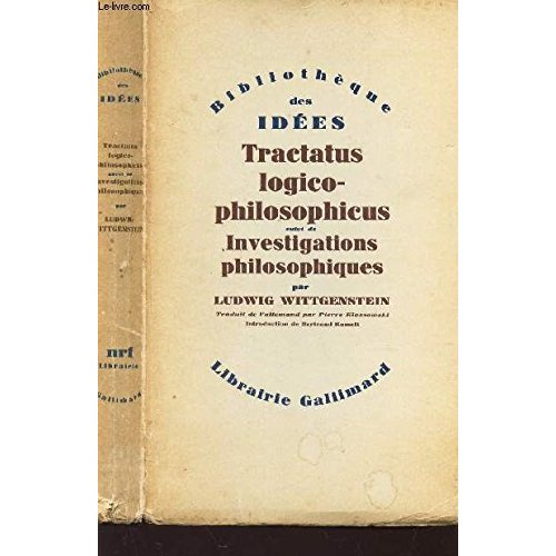 Emprunter TRACTATUS LOGICO-PHILOSOPHICUS / INVESTIGATIONS PHILOSOPHIQUES livre