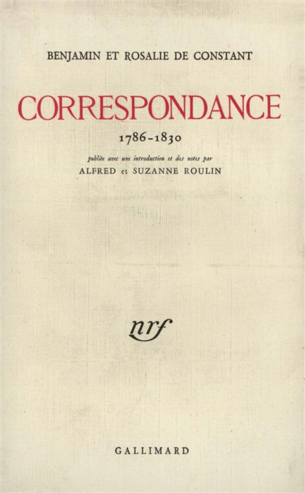 Emprunter Correspondance (1786-1830) livre